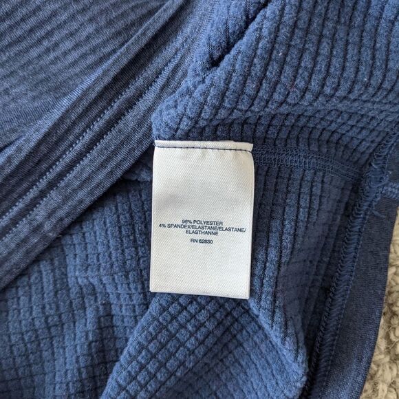 LANDS' END Quarter zip fleece Navy blue pull shirt XL @W - Picture 7 of 9